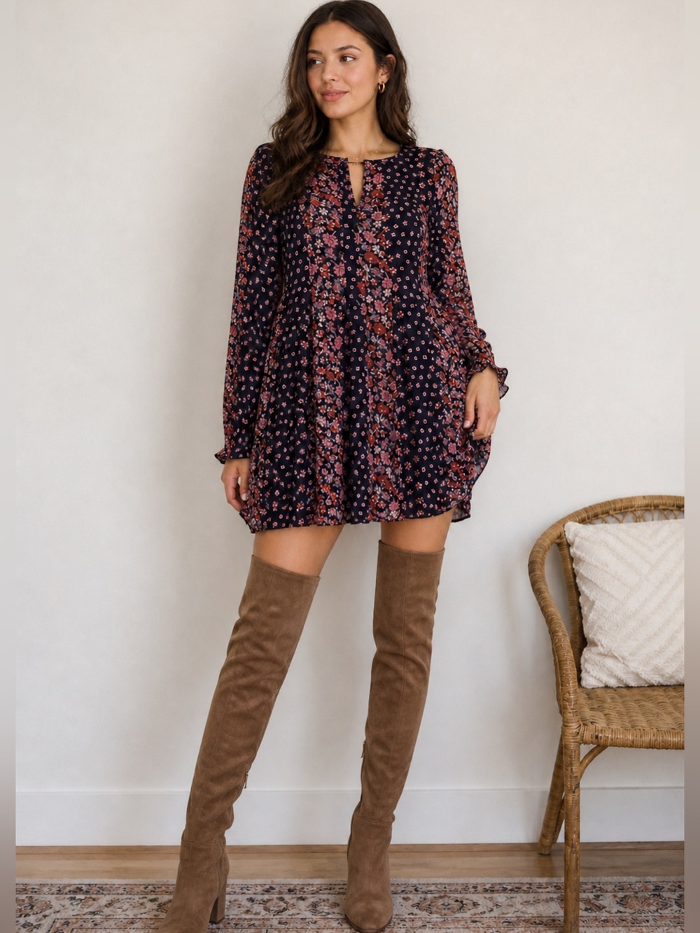 Hinge Paisley Blue Dress